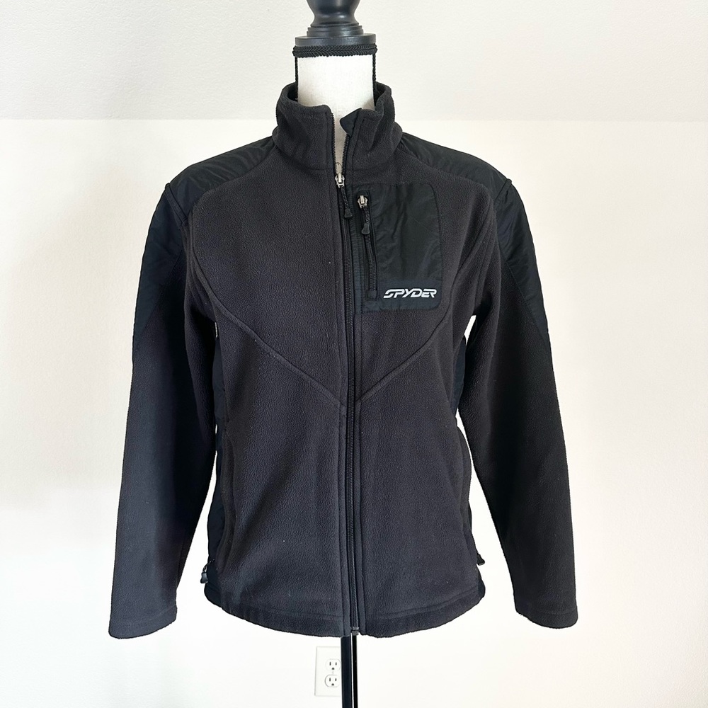 Spyder Women’s Size 10 Fleece Full Zip Jacket Black